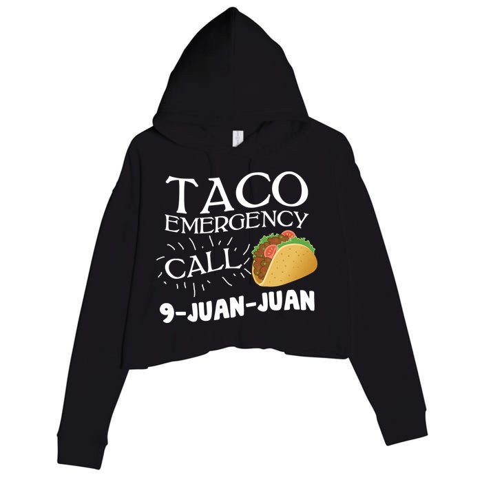 Taco Emergency Call 9 Juan Juan Crop Fleece Hoodie