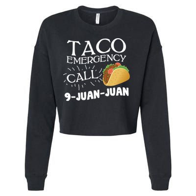 Taco Emergency Call 9 Juan Juan Cropped Pullover Crew