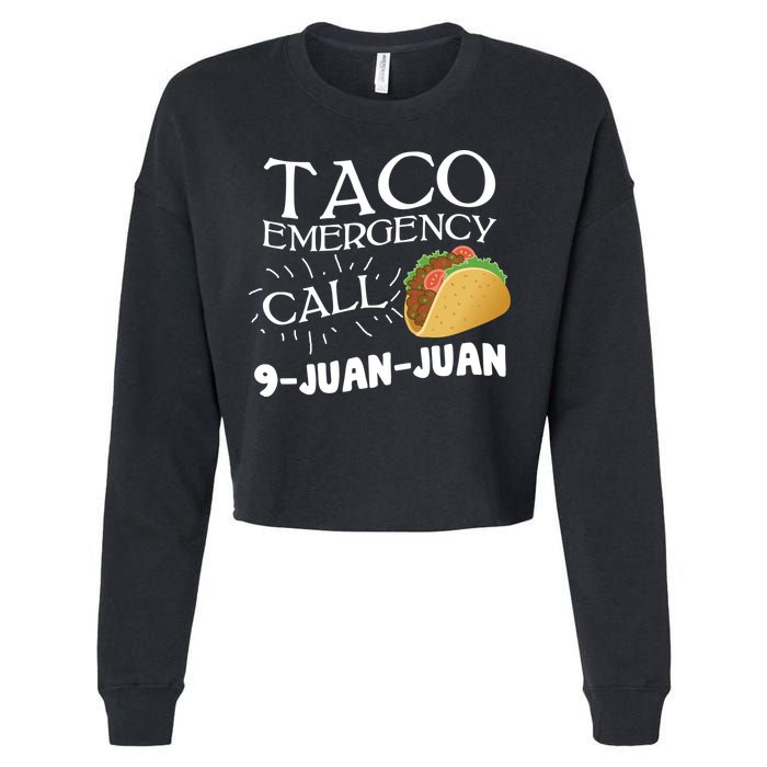 Taco Emergency Call 9 Juan Juan Cropped Pullover Crew