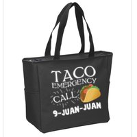 Taco Emergency Call 9 Juan Juan Zip Tote Bag