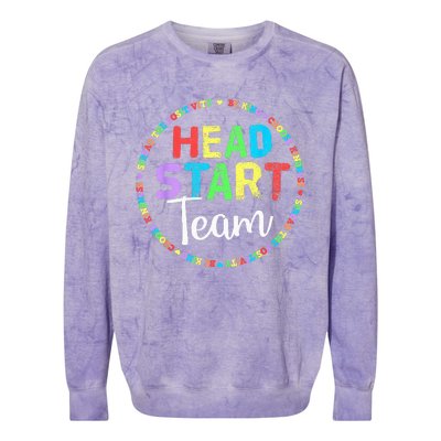 Teacher Early Childhood Education Preschool Head Start Crew Colorblast Crewneck Sweatshirt