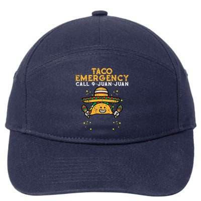 Taco Emergency Call 9 Juan Juan Funny Cinco De Mayo Fiesta 7-Panel Snapback Hat