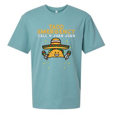 Taco Emergency Call 9 Juan Juan Funny Cinco De Mayo Fiesta Sueded Cloud Jersey T-Shirt