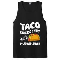Taco Emergency Call 9 Juan Juan Funny Cinco De Mayo PosiCharge Competitor Tank