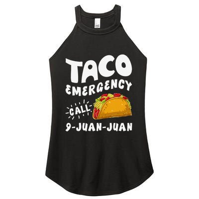 Taco Emergency Call 9 Juan Juan Funny Cinco De Mayo Women's Perfect Tri Rocker Tank