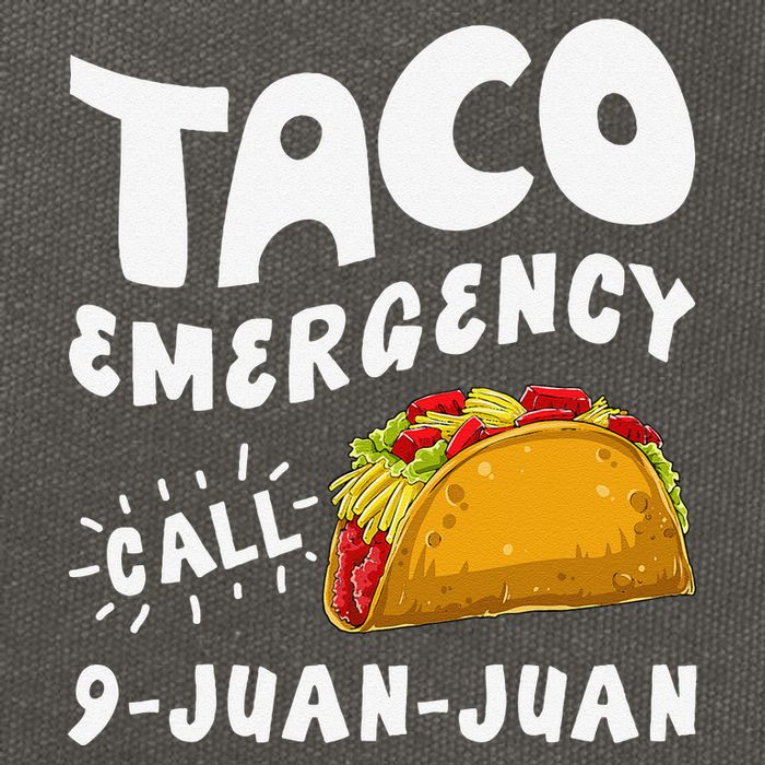 Taco Emergency Call 9 Juan Juan Funny Cinco De Mayo Cotton Canvas Backpack
