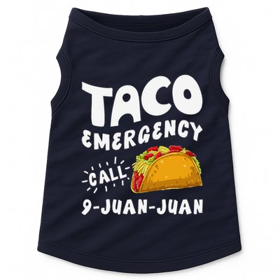 Taco Emergency Call 9 Juan Juan Funny Cinco De Mayo Doggie Tank