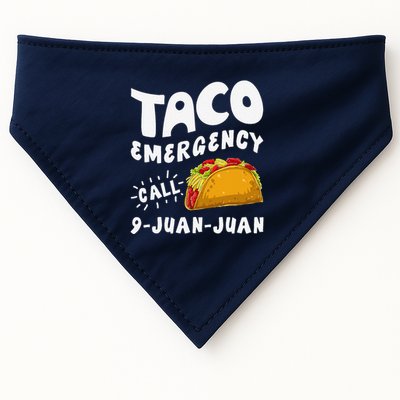 Taco Emergency Call 9 Juan Juan Funny Cinco De Mayo USA-Made Doggie Bandana