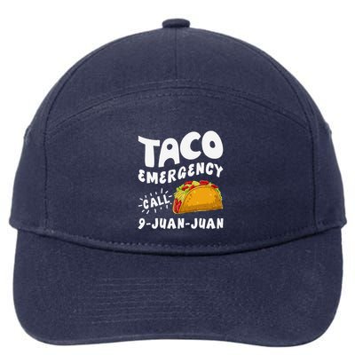 Taco Emergency Call 9 Juan Juan Funny Cinco De Mayo 7-Panel Snapback Hat