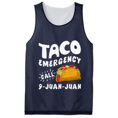 Taco Emergency Call 9 Juan Juan Funny Cinco De Mayo Mesh Reversible Basketball Jersey Tank