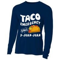 Taco Emergency Call 9 Juan Juan Funny Cinco De Mayo Cooling Performance Long Sleeve Crew