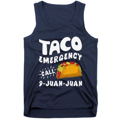 Taco Emergency Call 9 Juan Juan Funny Cinco De Mayo Tank Top