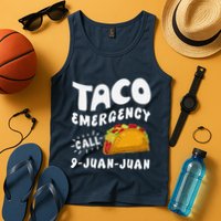 Taco Emergency Call 9 Juan Juan Funny Cinco De Mayo Tank Top