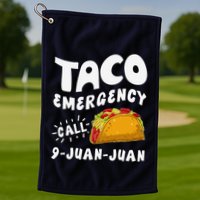 Taco Emergency Call 9 Juan Juan Funny Cinco De Mayo Golf Towel