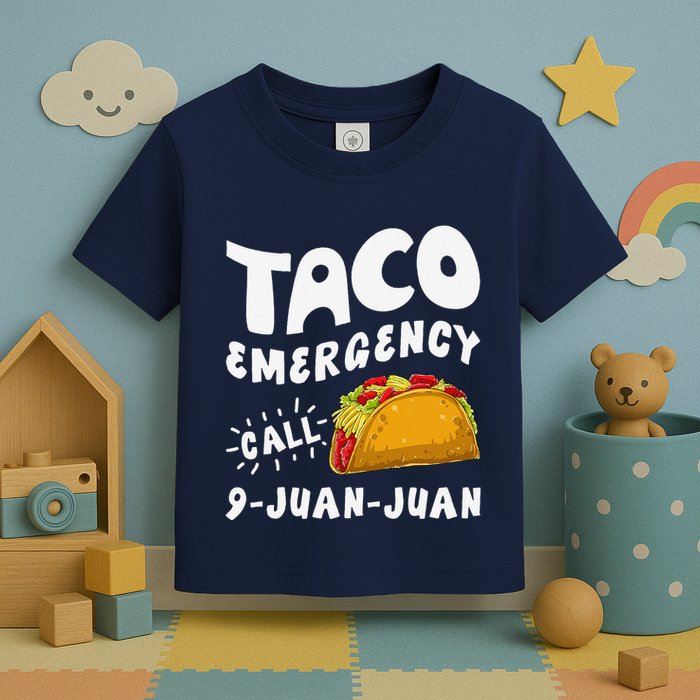 Taco Emergency Call 9 Juan Juan Funny Cinco De Mayo Toddler T-Shirt