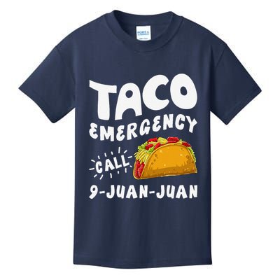 Taco Emergency Call 9 Juan Juan Funny Cinco De Mayo Kids T-Shirt