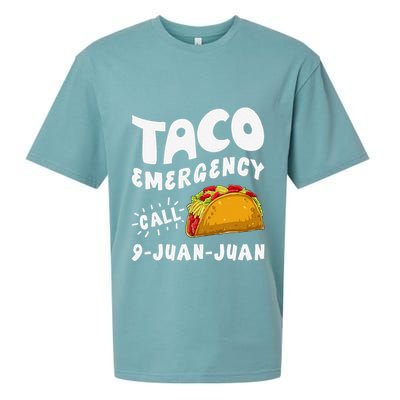 Taco Emergency Call 9 Juan Juan Funny Cinco De Mayo Sueded Cloud Jersey T-Shirt