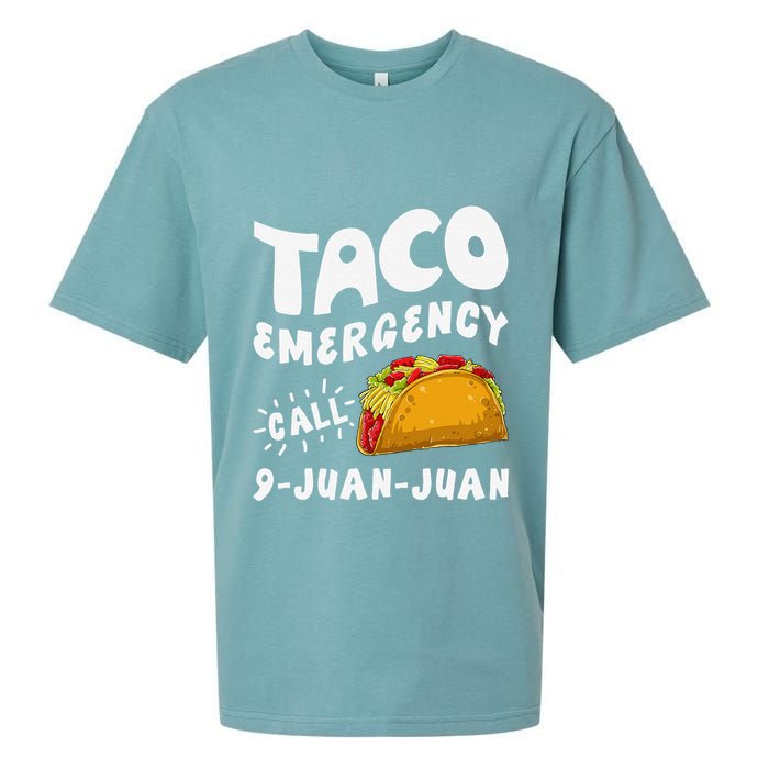 Taco Emergency Call 9 Juan Juan Funny Cinco De Mayo Sueded Cloud Jersey T-Shirt