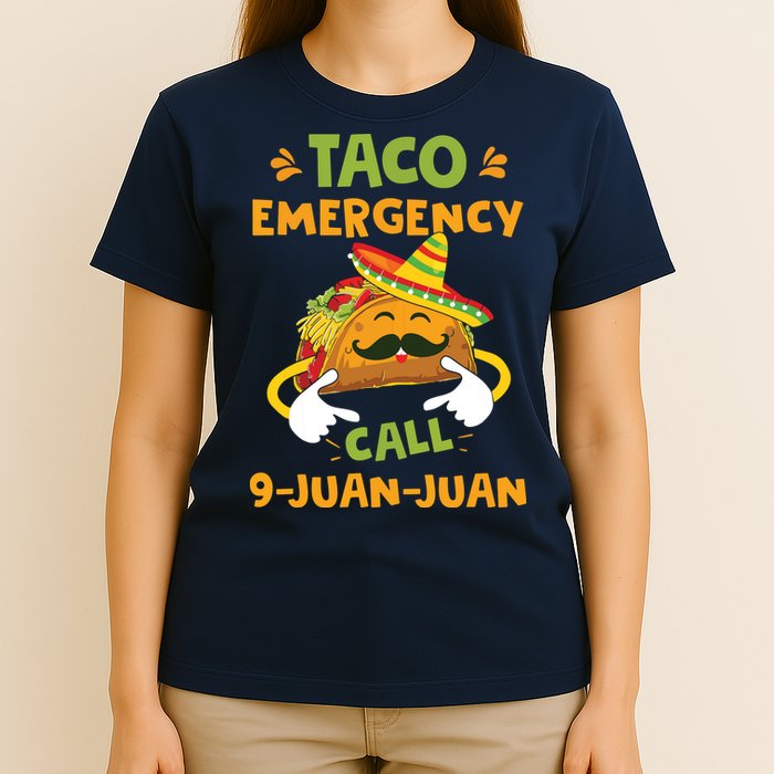 Taco Emergency Call 9 Juan Juan Funny Cinco De Mayo T-Shirt