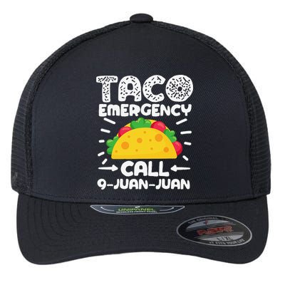 Taco Emergency Call 9 Juan Juan Cinco De Mayo Mexican Flexfit Unipanel Trucker Cap