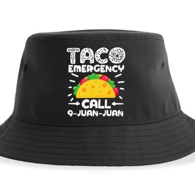 Taco Emergency Call 9 Juan Juan Cinco De Mayo Mexican Sustainable Bucket Hat