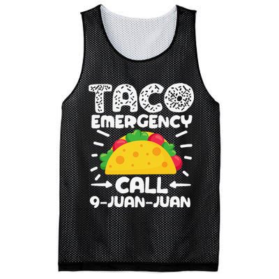 Taco Emergency Call 9 Juan Juan Cinco De Mayo Mexican Mesh Reversible Basketball Jersey Tank