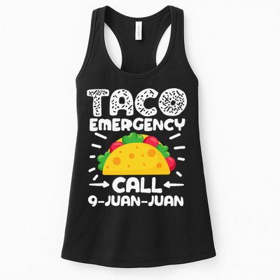 Taco Emergency Call 9 Juan Juan Cinco De Mayo Mexican Womens Tank Top