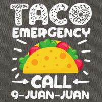 Taco Emergency Call 9 Juan Juan Cinco De Mayo Mexican Cotton Canvas Backpack