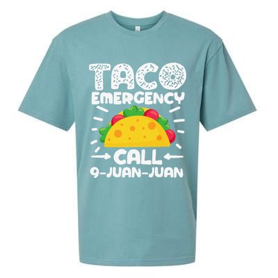 Taco Emergency Call 9 Juan Juan Cinco De Mayo Mexican Sueded Cloud Jersey T-Shirt