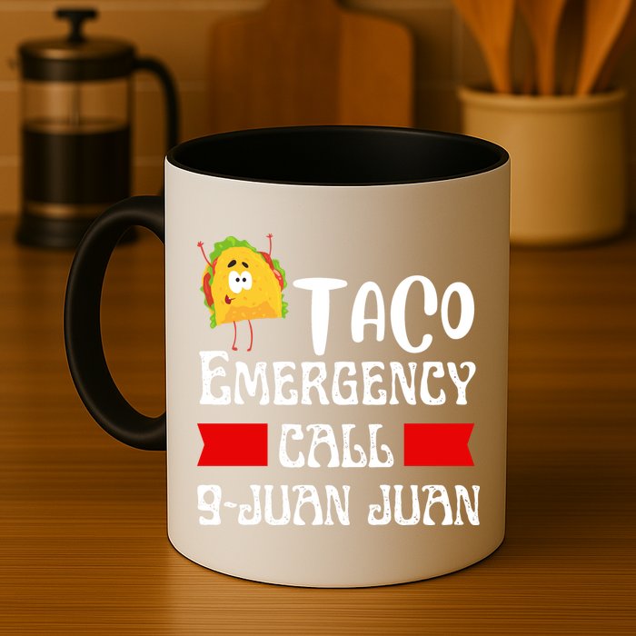 Taco Emergency Call 9 Juan Juan Funny Cinco De Mayo Mug