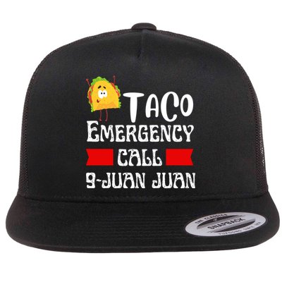 Taco Emergency Call 9 Juan Juan Funny Cinco De Mayo Flatbill Hat