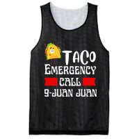 Taco Emergency Call 9 Juan Juan Funny Cinco De Mayo Mesh Reversible Basketball Jersey Tank