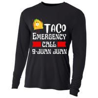 Taco Emergency Call 9 Juan Juan Funny Cinco De Mayo Cooling Performance Long Sleeve Crew