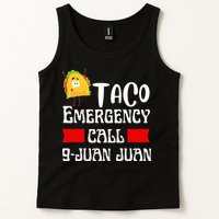 Taco Emergency Call 9 Juan Juan Funny Cinco De Mayo Tank Top