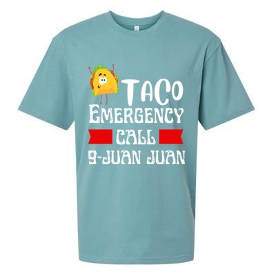 Taco Emergency Call 9 Juan Juan Funny Cinco De Mayo Sueded Cloud Jersey T-Shirt