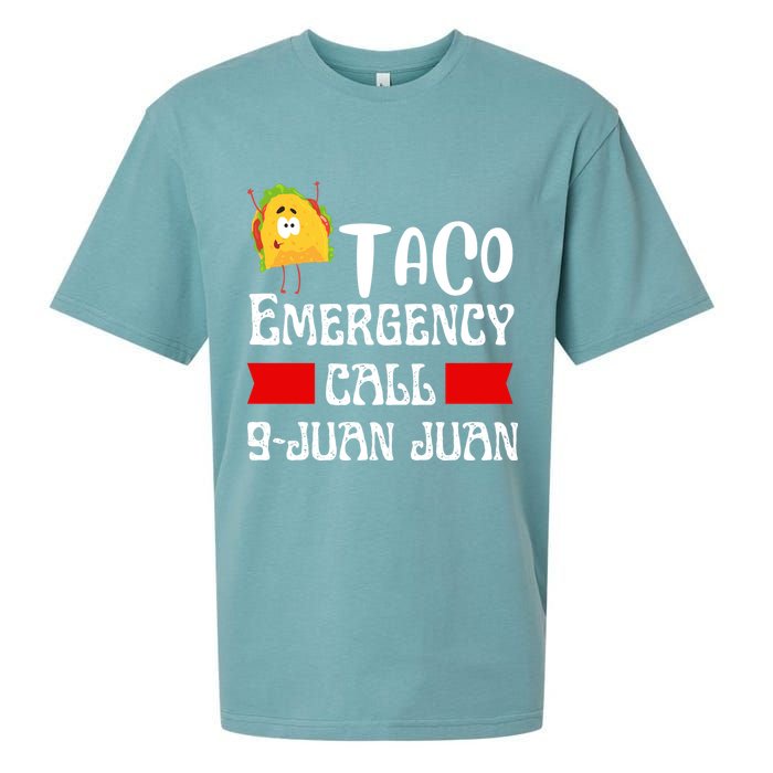 Taco Emergency Call 9 Juan Juan Funny Cinco De Mayo Sueded Cloud Jersey T-Shirt