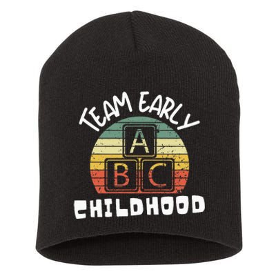 Team Early Childhood Preschool Teacher Short Acrylic Beanie