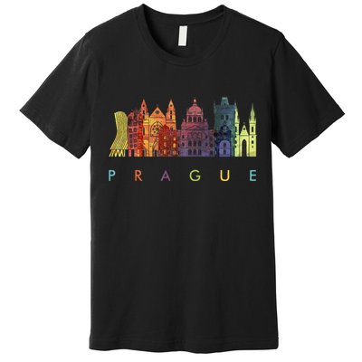 Travel Europe Czech Republic Prague Family Vacation Souvenir Premium T-Shirt