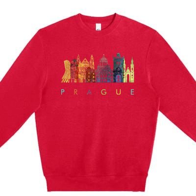 Travel Europe Czech Republic Prague Family Vacation Souvenir Premium Crewneck Sweatshirt