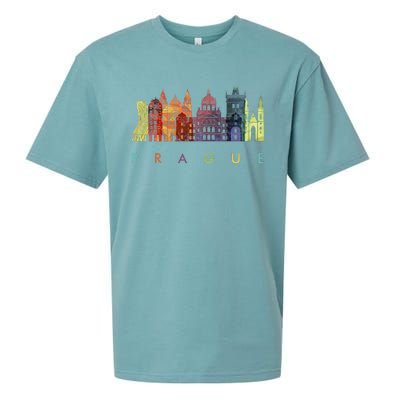 Travel Europe Czech Republic Prague Family Vacation Souvenir Sueded Cloud Jersey T-Shirt