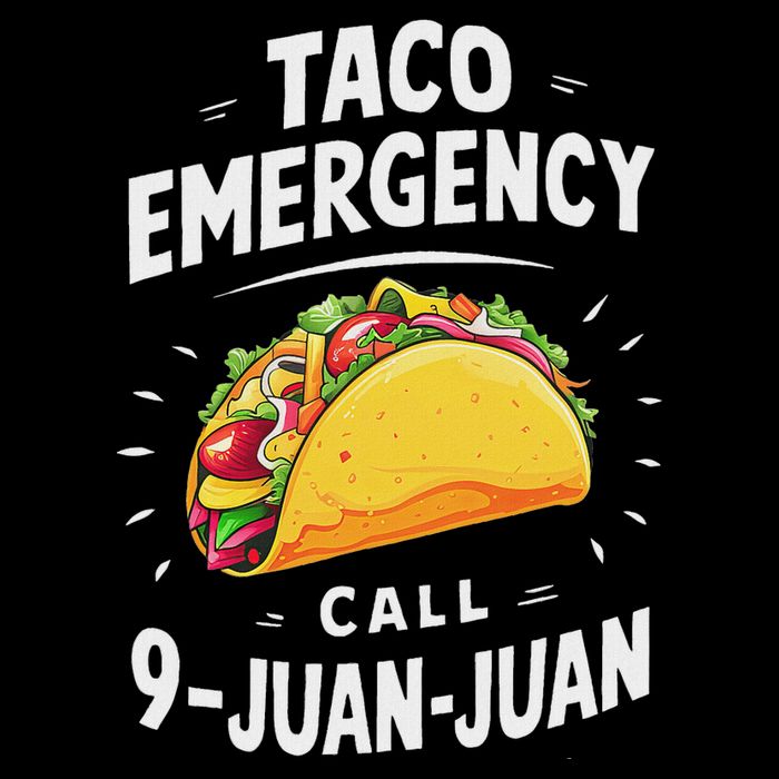 Taco Emergency Call 9 Juan Juan Funny Cinco De Mayo Flat Bill Trucker Hat