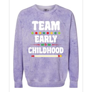 Team Early Childhood Education ECE Kindergarten Preschool Colorblast Crewneck Sweatshirt