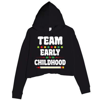 Team Early Childhood Education ECE Kindergarten Preschool Crop Fleece Hoodie