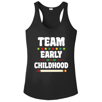 Team Early Childhood Education ECE Kindergarten Preschool Ladies PosiCharge Competitor Racerback Tank