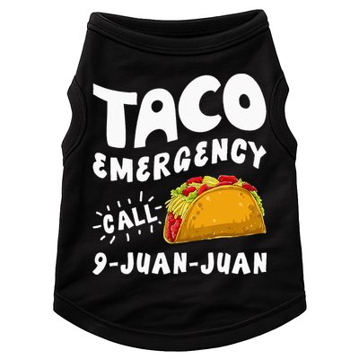 Taco Emergency Call 9 Juan Juan Funny Cinco De Mayo Men Doggie Tank
