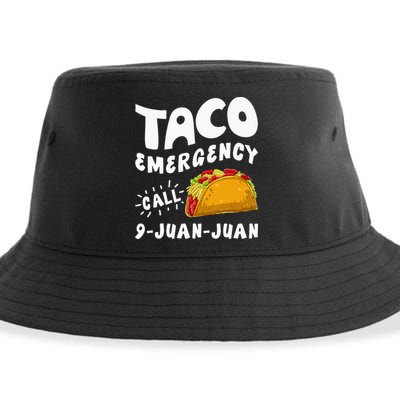 Taco Emergency Call 9 Juan Juan Funny Cinco De Mayo Men Sustainable Bucket Hat