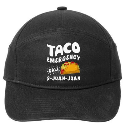 Taco Emergency Call 9 Juan Juan Funny Cinco De Mayo Men 7-Panel Snapback Hat