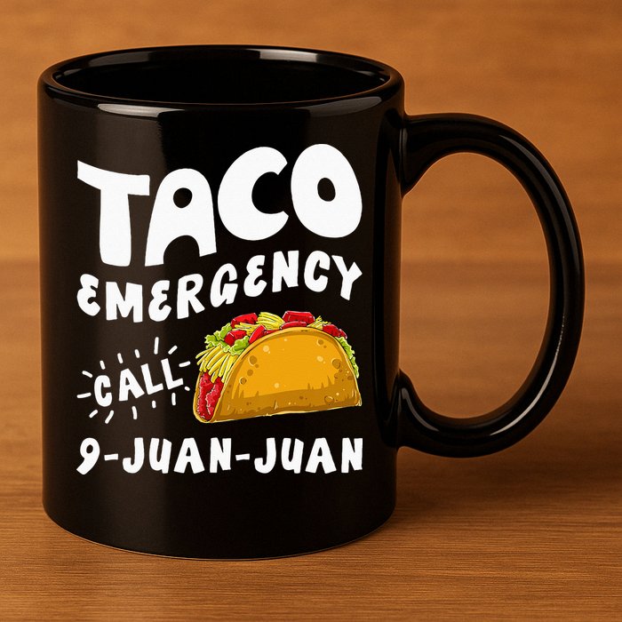 Taco Emergency Call 9 Juan Juan Funny Cinco De Mayo Men 11oz C Handle Ceramic Mug