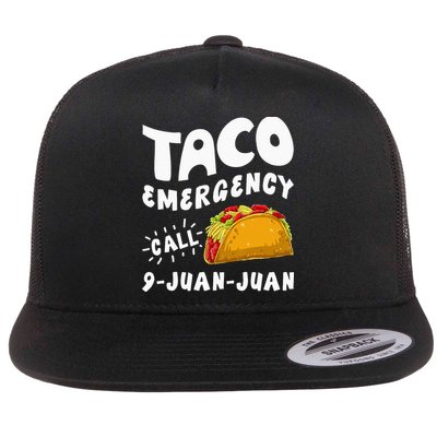 Taco Emergency Call 9 Juan Juan Funny Cinco De Mayo Men Flatbill Hat