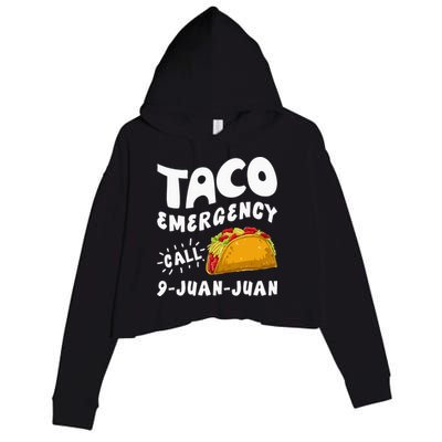 Taco Emergency Call 9 Juan Juan Funny Cinco De Mayo Men Crop Fleece Hoodie
